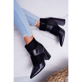 SEA Botas de mujer en tacón alto con remaches en Spitz RB21P Negro Yango 4