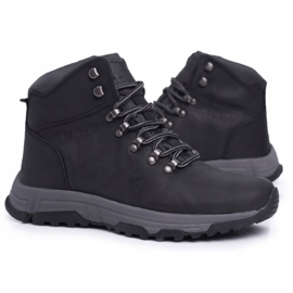 Zapatos de cuero Trekker para hombre Big Star Black EE174201 negro 7