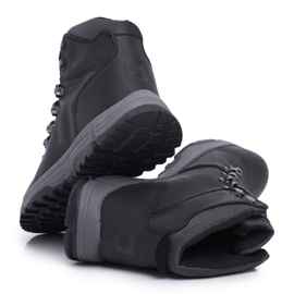 Zapatos de cuero Trekker para hombre Big Star Black EE174201 negro 3