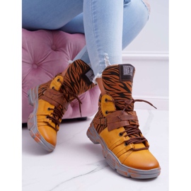Botas Mujer Piel Maciejka Amarillo 04218 marrón 4