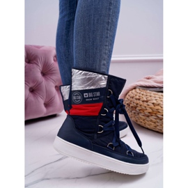 Botas de nieve para mujer con piel Big Star Azul marino EE274657 3