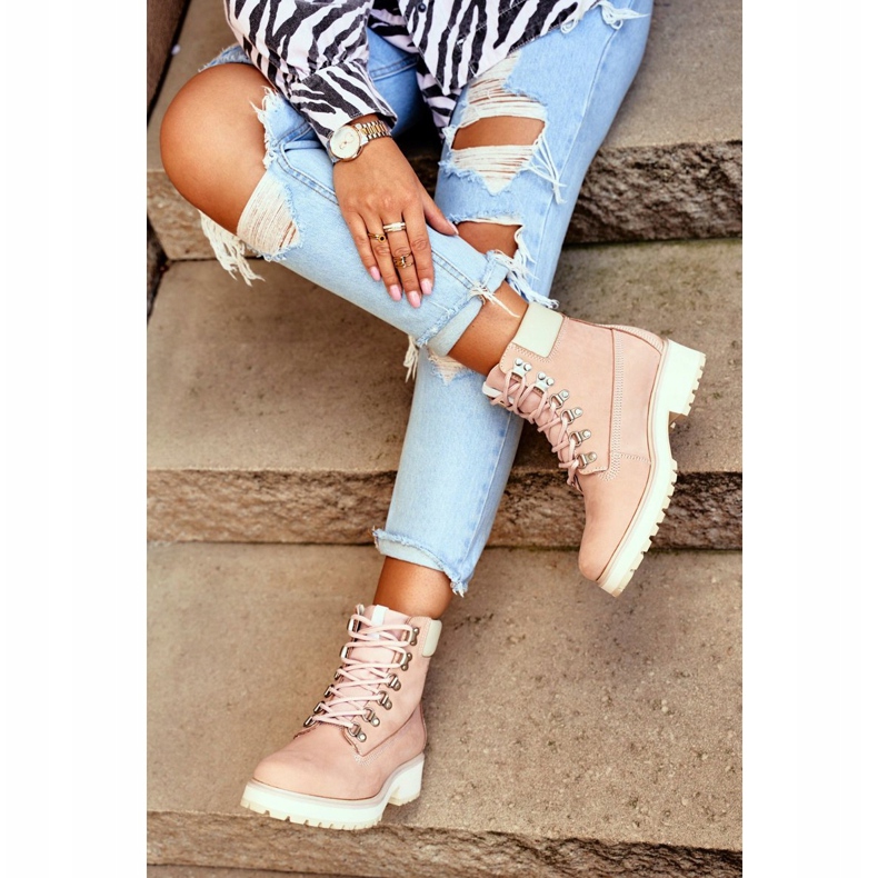 Botas de Mujer Trappers Big Star Pastel Pink EE274034 rosado 2