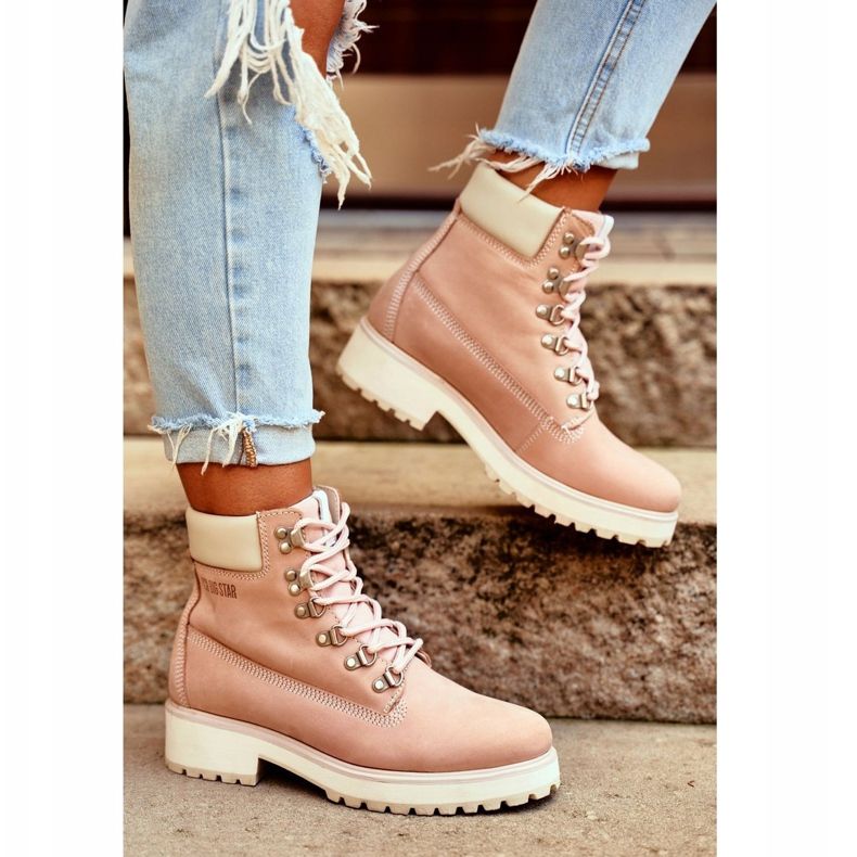 Botas de Mujer Trappers Big Star Pastel Pink EE274034 rosado 1