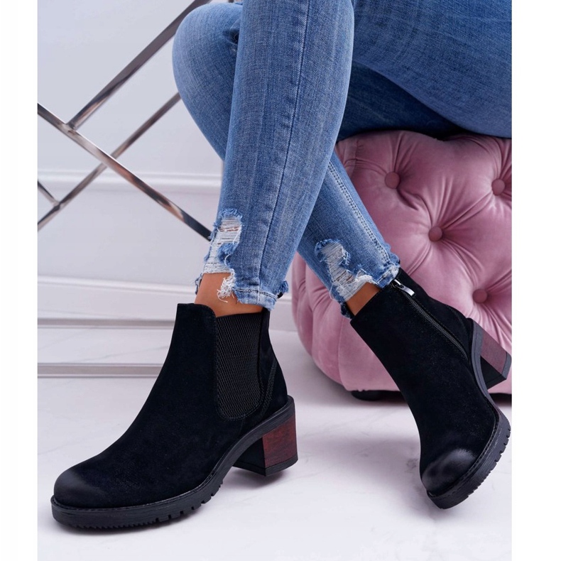 Botas De Mujer Con Tacón Alto Sergio Leone Negro BT702 2
