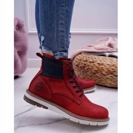Botas Mujer Trappers Big Star Cuero Burdeos EE274006 rojo 3