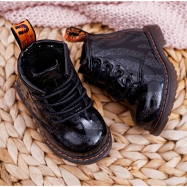 FRROCK Botas Infantiles Lacadas con Cremallera Negra Omua negro 2