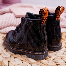 FRROCK Botas Infantiles Lacadas con Cremallera Negra Omua negro 5