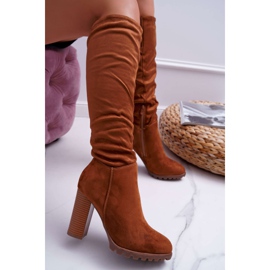 EVE Botas De Mujer Con Tacón Ante Camel Marion marrón 4