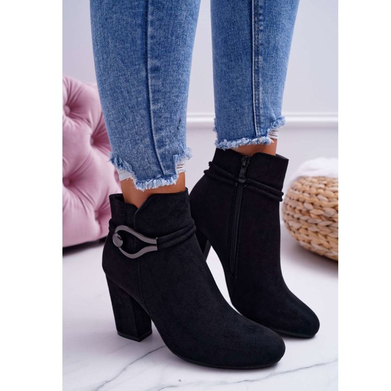 Botas De Mujer Con Tacón Alto Ante Tola S.Barski negro 2 Botas De Mujer Con Tacón Alto Ante Tola S.Barski negro 2