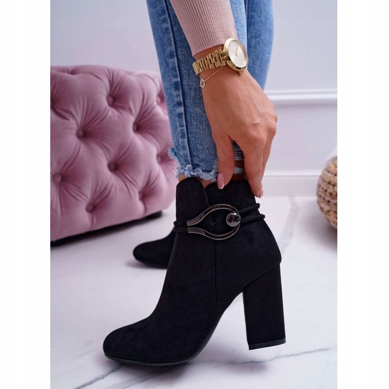 Botas De Mujer Con Tacón Alto Ante Tola S.Barski negro 1