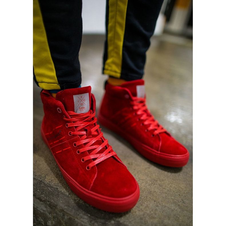 Zapatillas Hombre High Cross Jeans Cuero Ante Rojo EE1R4055C 2