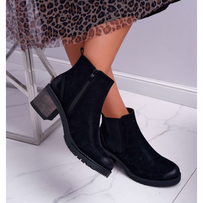 Botas De Mujer Con Tacón Alto Sergio Leone Negro Br BT702 2