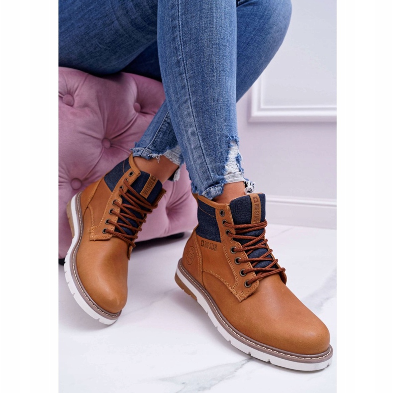 Botas Mujer Trappers Big Star Leather Marrón EE274004 2 Botas Mujer Trappers Big Star Leather Marrón EE274004 2