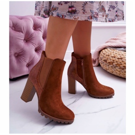 Botas De Mujer Con Tacón Alto Camel Mondego marrón 1