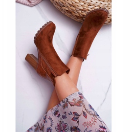 Botas De Mujer Con Tacón Alto Camel Mondego marrón 4