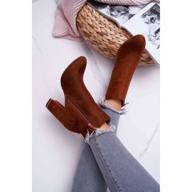 FE1 Botas De Mujer Con Tacón Alto Camel Domeno marrón 5
