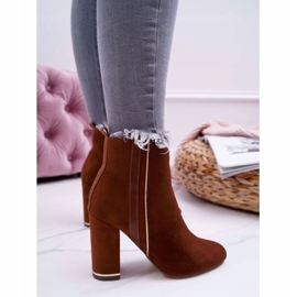 FE1 Botas De Mujer Con Tacón Alto Camel Domeno marrón 3