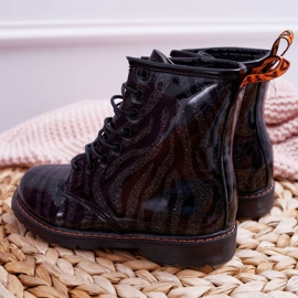 FRROCK Botas de Juventud Lacadas con Cremallera Negra Omua negro 3