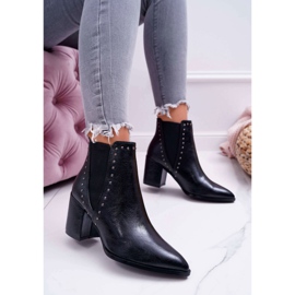 FRGIV Botas negras de mujer Trini en tacón alto negro 2