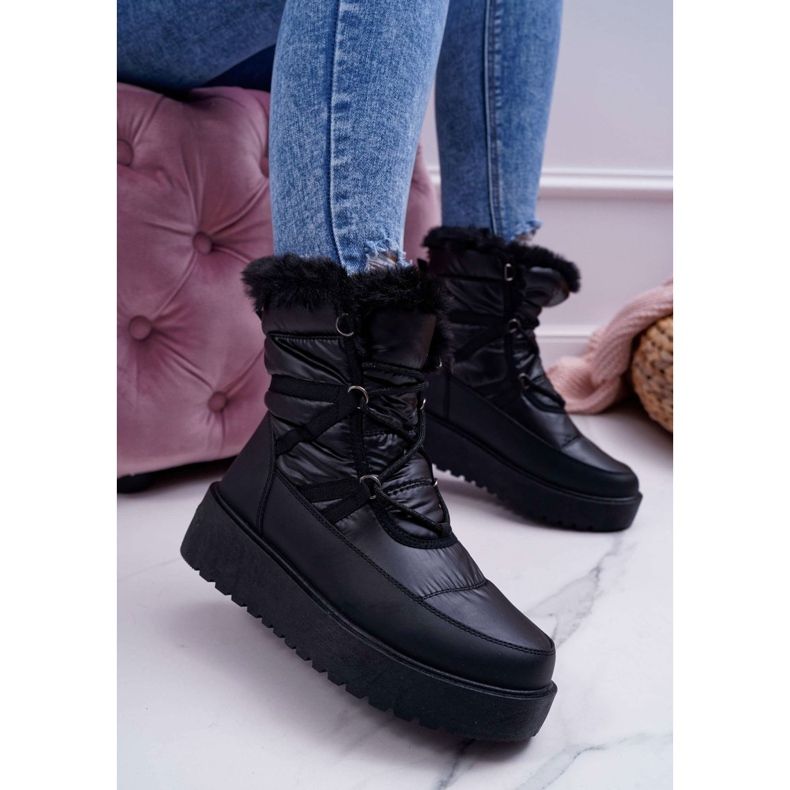 FRGIV Botas de nieve para mujer con piel Black Calma negro 1 FRGIV Botas de nieve para mujer con piel Black Calma negro 1