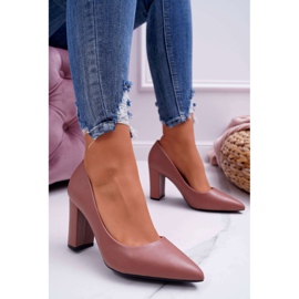 FRJ Zapatos de salón para mujer en el talón Femmini Rosa oscuro 1