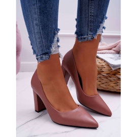 FRJ Zapatos de salón para mujer en el talón Femmini Rosa oscuro 2