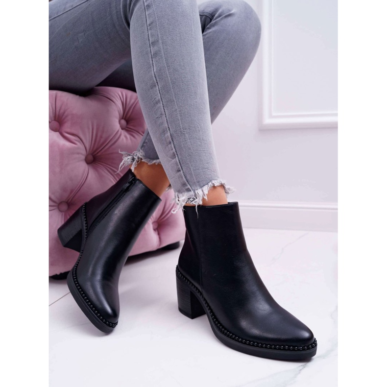 IdealDept Botas de Mujer con Tacón Negro Duo 2
