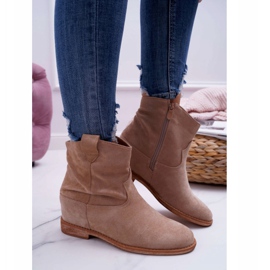 MSMG Botines de Mujer Beige Ellen 3
