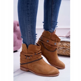 MSMG Botines de Mujer A3705 Camel Lucky marrón 3