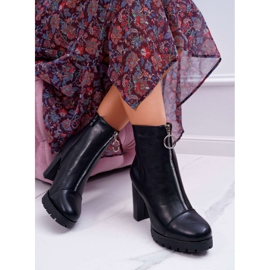 FRBS Botas De Mujer En El Tacón Con Cremallera Decorativa Negro Senuto 1 FRBS Botas De Mujer En El Tacón Con Cremallera Decorativa Negro Senuto 1