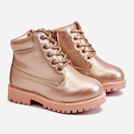 FRROCK Niños Trappers Botas Calientes Champagne Dexter rosa rosa 1