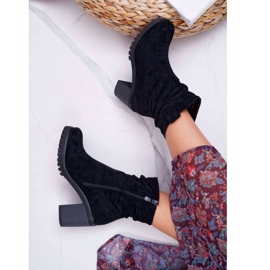 FB2 Botas De Mujer Con Tacón Ante Negro Celma 4