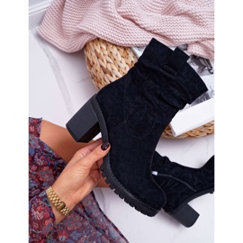 FB2 Botas De Mujer Con Tacón Ante Negro Celma 6