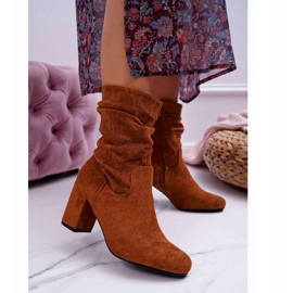 FJ1 De Mujer Botas Con Tacón Ante Camel Infinito marrón 1 FJ1 De Mujer Botas Con Tacón Ante Camel Infinito marrón 1