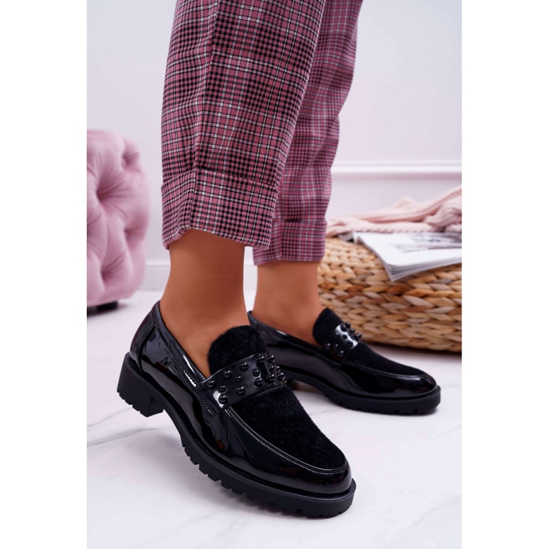 FRANA Slip-on lacado negro Delicious para mujer 1