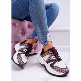 Zapatillas Deportivas Mujer Piel De Serpiente Burdeos Larey rojo 1