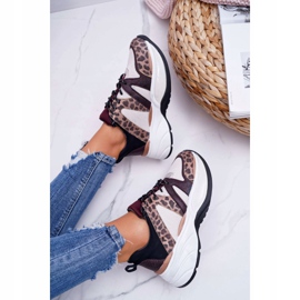 Zapatillas Deportivas Mujer Piel De Serpiente Burdeos Larey rojo 5