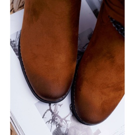 Vinceza Botines de ante para mujer con cuña oculta Camel Mirley marrón 6
