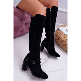Botas De Mujer Con Tacón Ante Big Star EE274520 negro 2