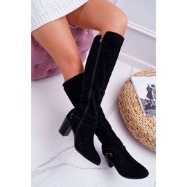 Botas De Mujer Con Tacón Ante Big Star EE274520 negro 3