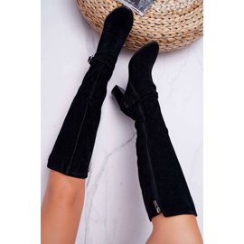 Botas De Mujer Con Tacón Ante Big Star EE274520 negro 5