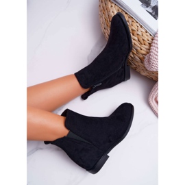 BUGO Botas de Mujer con Cuña de Ante Negro Tema 4