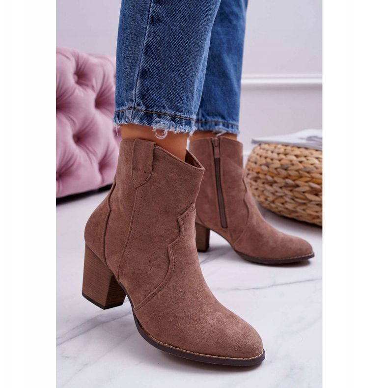 BUGO Botas De Mujer Con Tacón Botas Vaqueras Caqui Nutriso 1 BUGO Botas De Mujer Con Tacón Botas Vaqueras Caqui Nutriso 1