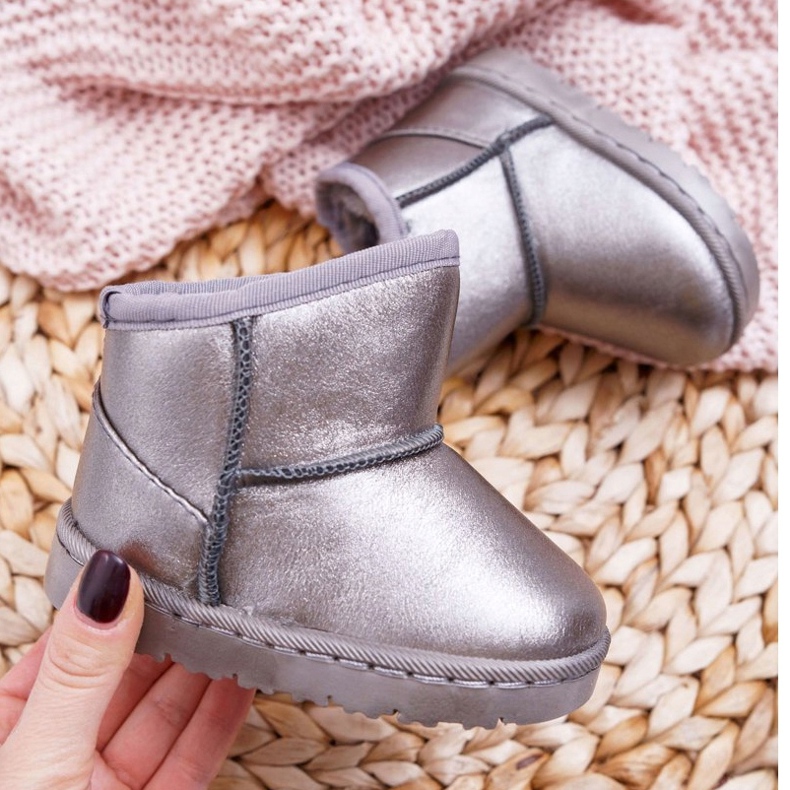 FRROCK Botas de nieve cálidas para niños Pewter Scooby gris 2 FRROCK Botas de nieve cálidas para niños Pewter Scooby gris 2