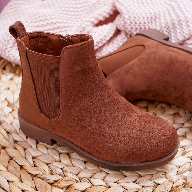 POPA Botas para niños con Tacón Plano Camel Mergolo marrón 2