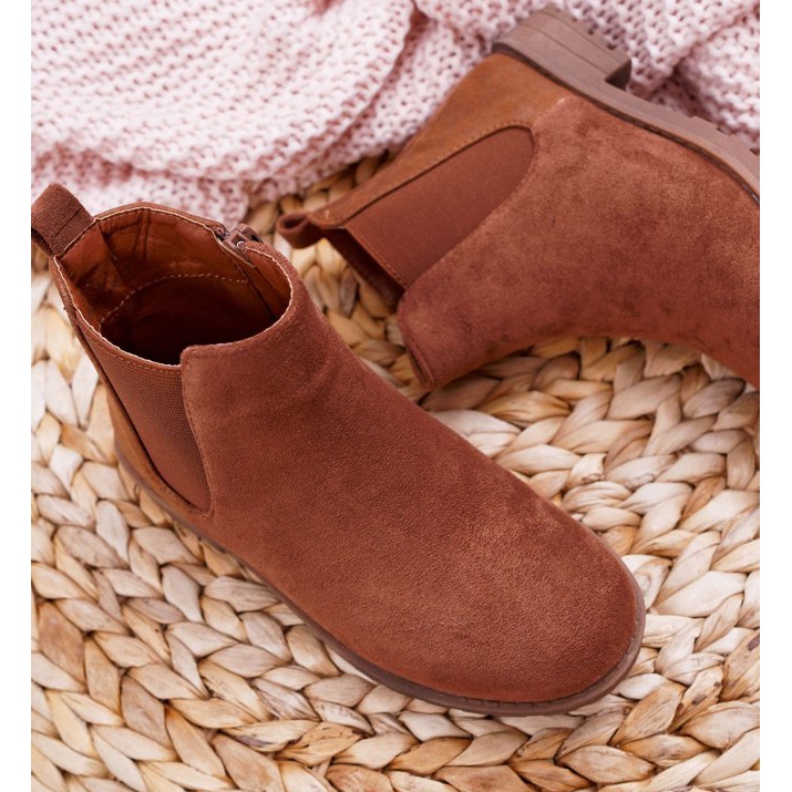 POPA Botas para niños con Tacón Plano Camel Mergolo marrón 1
