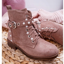 FP1 Botines infantiles Pearls Khaki Nargos rosado 1 FP1 Botines infantiles Pearls Khaki Nargos rosado 1