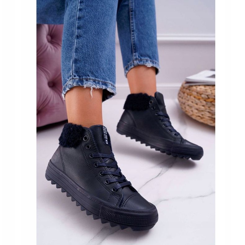 Zapatillas de Mujer Big Star High Warm Navy EE274147 azul marino 1