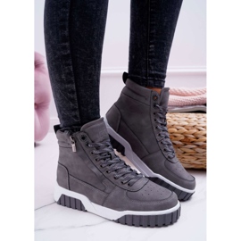 Zapatos Deportivos Mujer Big Star High Gris EE274222 4