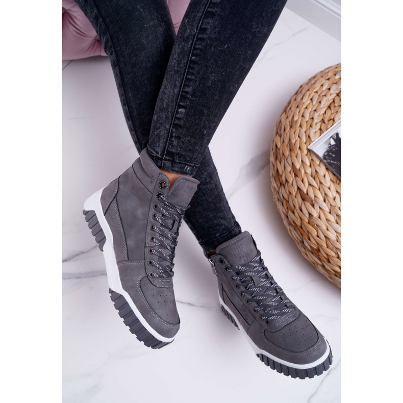 Zapatos Deportivos Mujer Big Star High Gris EE274222 2
